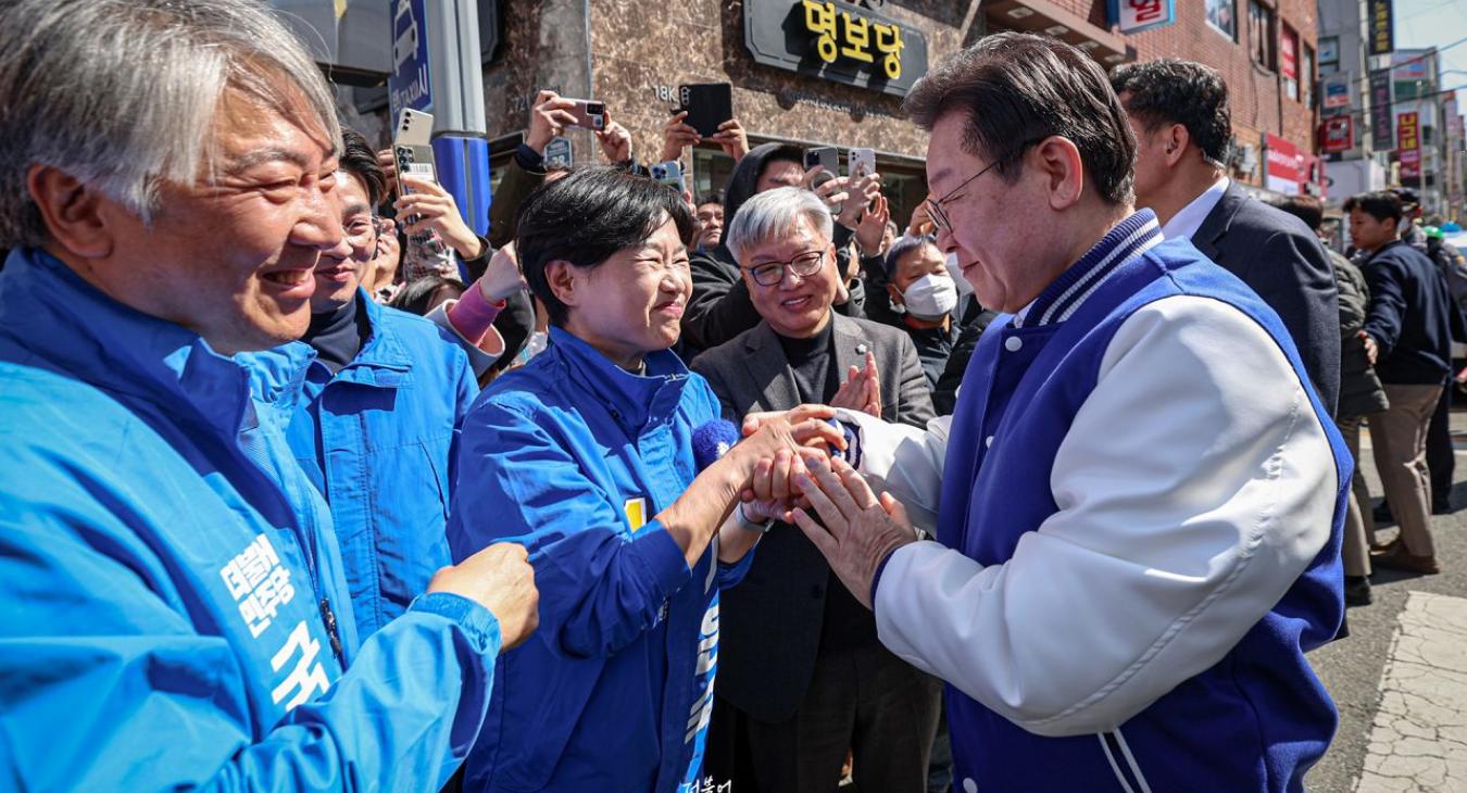 부산 기장군에서 이재명과 서은숙